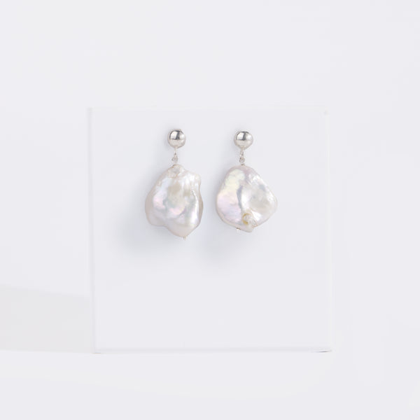 Irregular Freshwater Pearl Drop Earrings (Project Handmade)