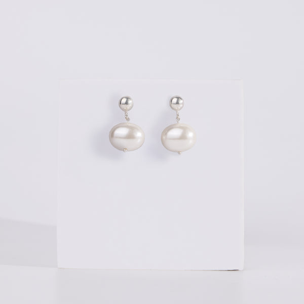 White Pearl Earrings (Project Handmade)