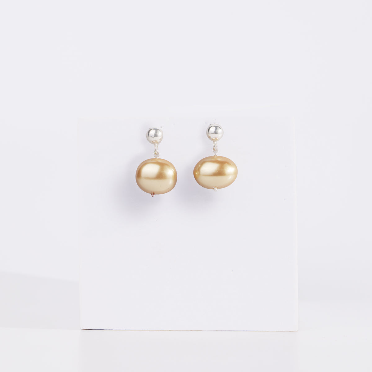 Golden Pearl Earrings (Project Handmade)