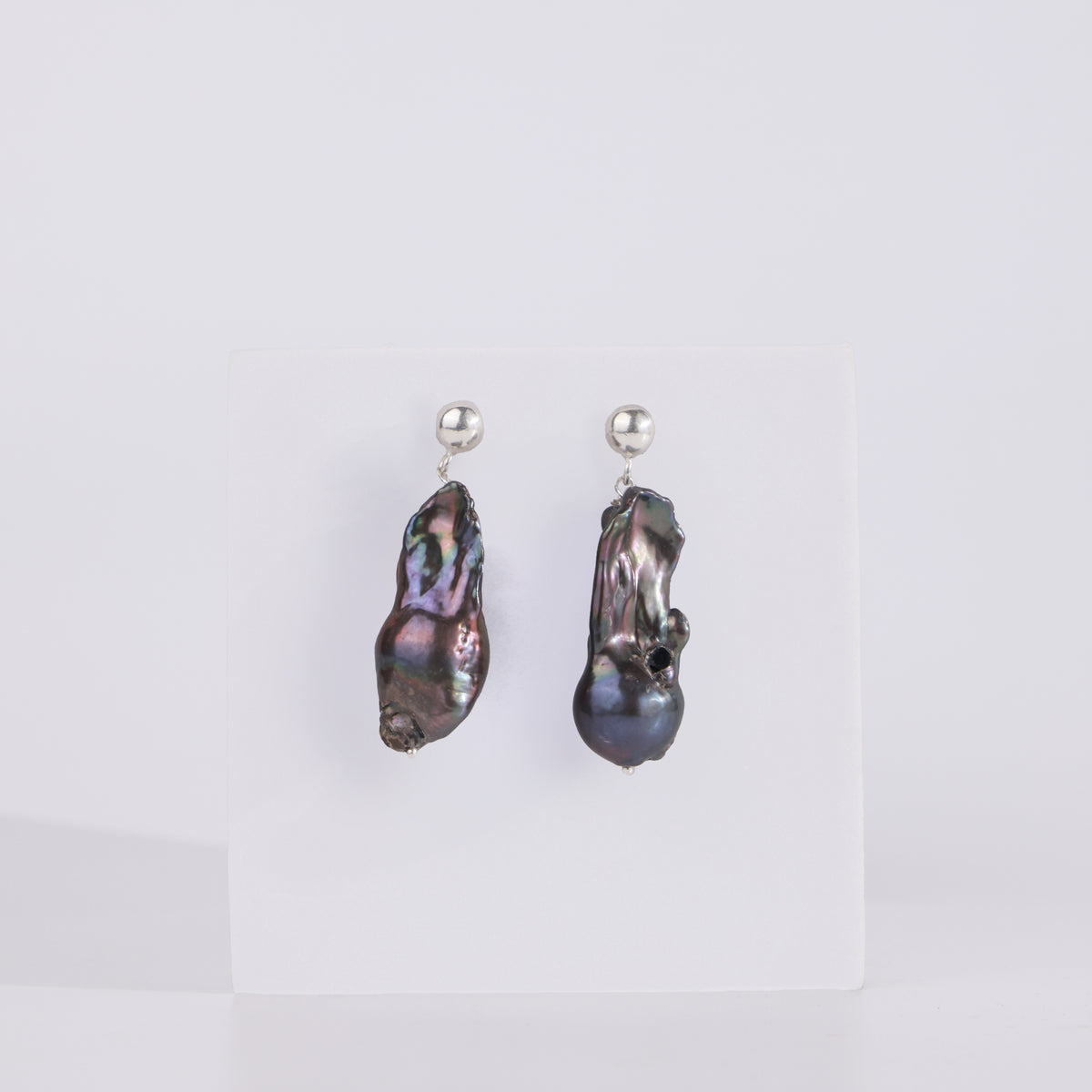 Black Baroque Pearl Earrings (Project Handmade)