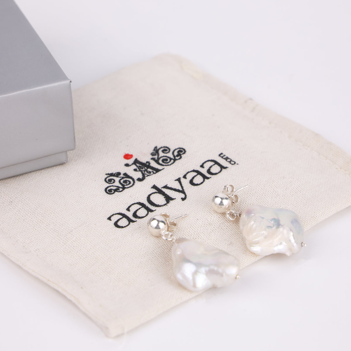 Irregular Freshwater Pearl Drop Earrings (Project Handmade)