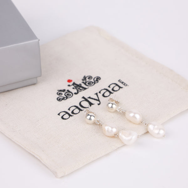 Large Pearl Drop Earrings (Project Handmade)