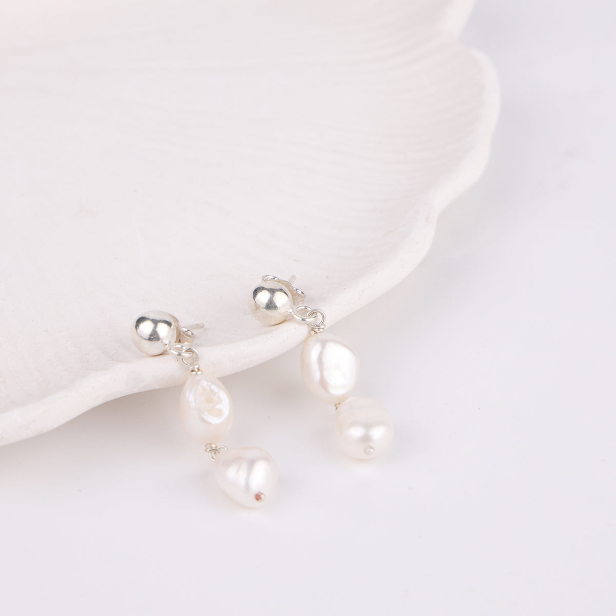 Large Pearl Drop Earrings (Project Handmade)
