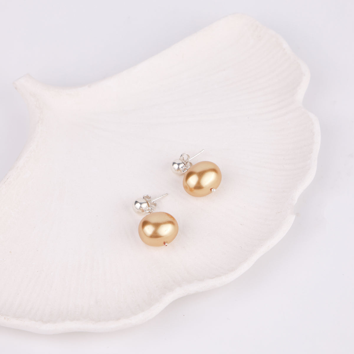 Golden Pearl Earrings (Project Handmade)