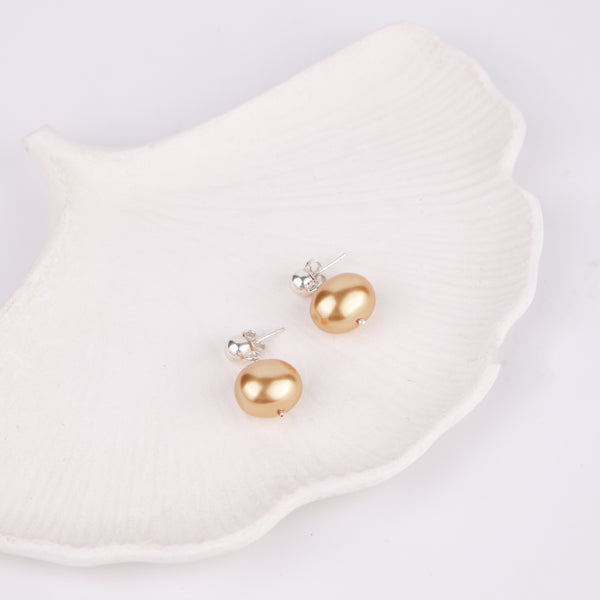 Golden Pearl Earrings (Project Handmade)
