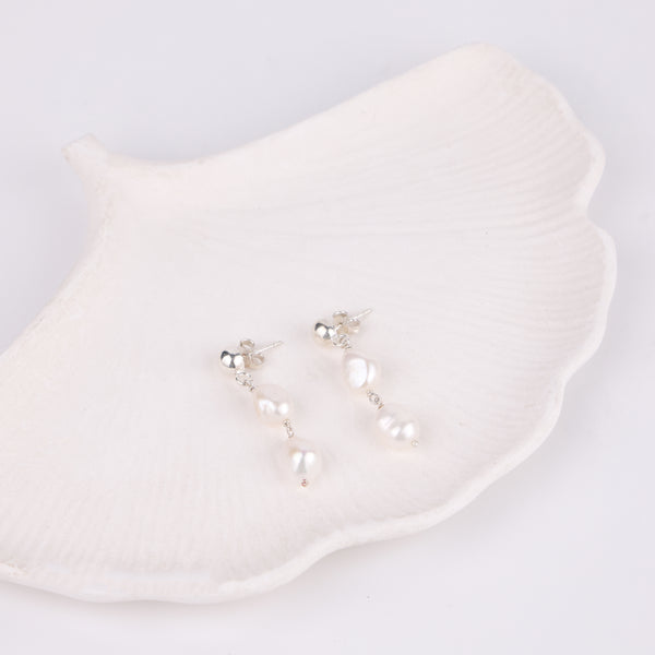 Large Pearl Drop Earrings (Project Handmade)