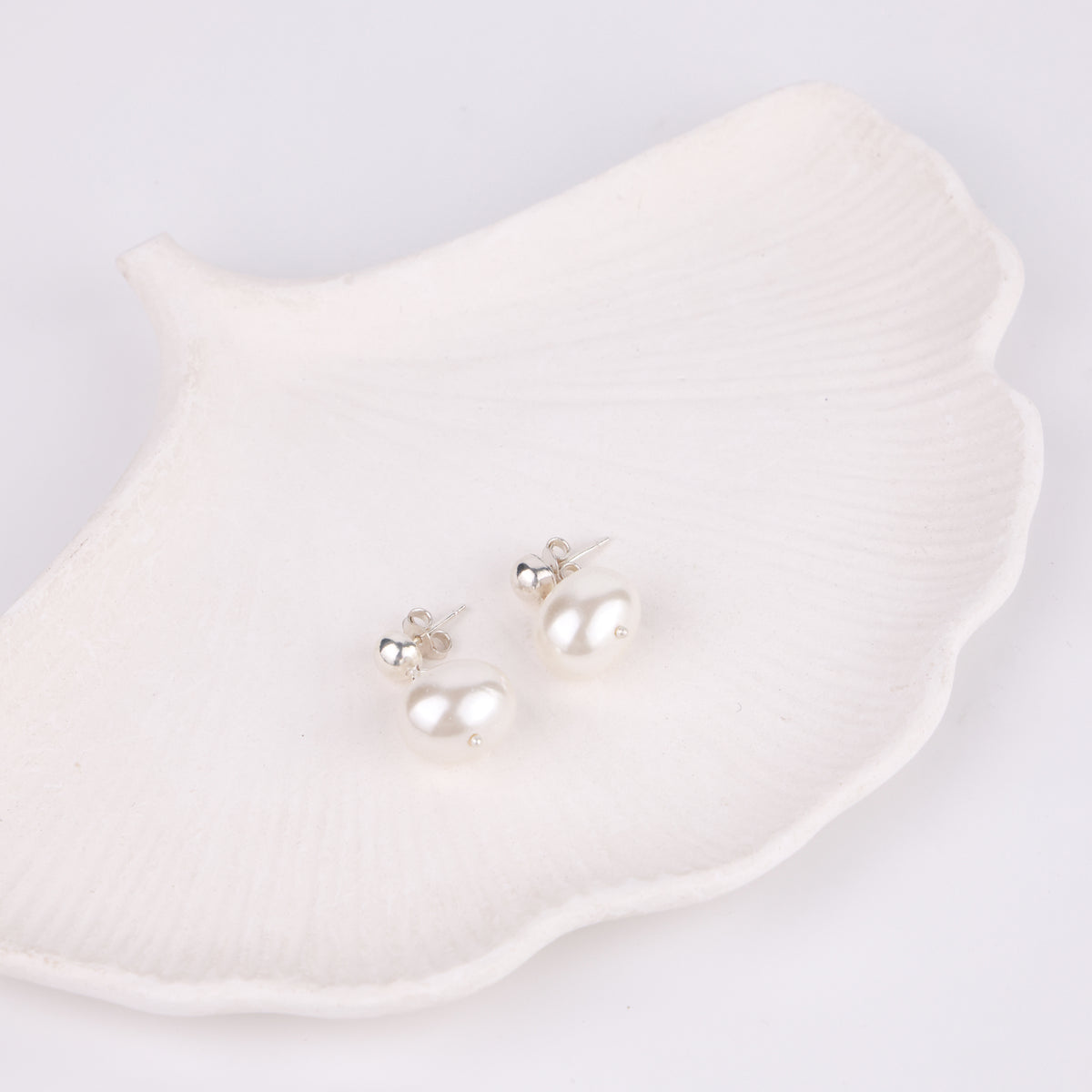 White Pearl Earrings (Project Handmade)