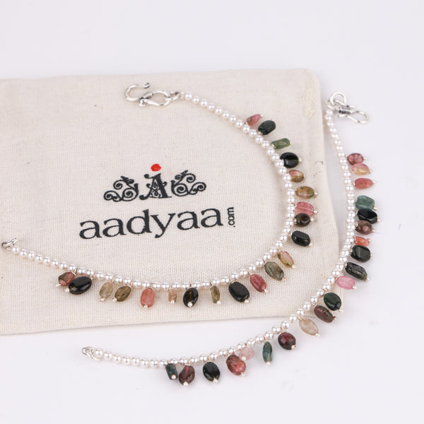 Pearls and Tourmaline Silver Vel (Project Handmade)