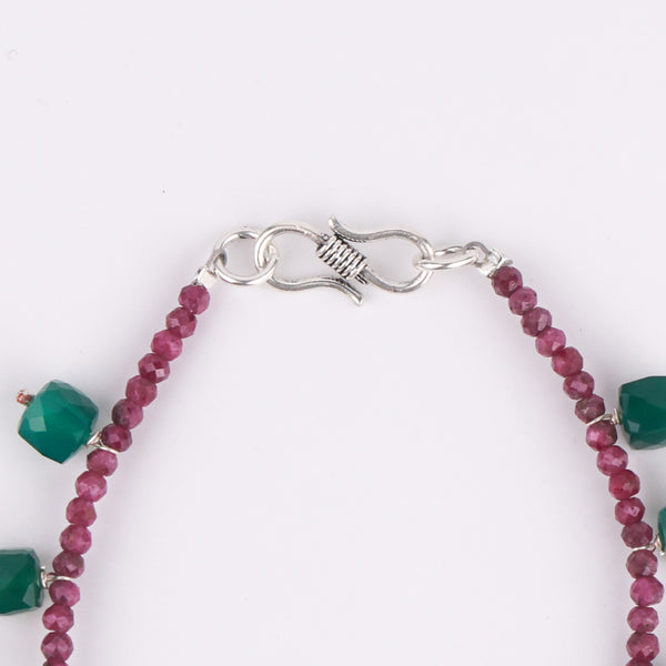 Rubies and Green Onyx Silver Vel (Project Handmade)