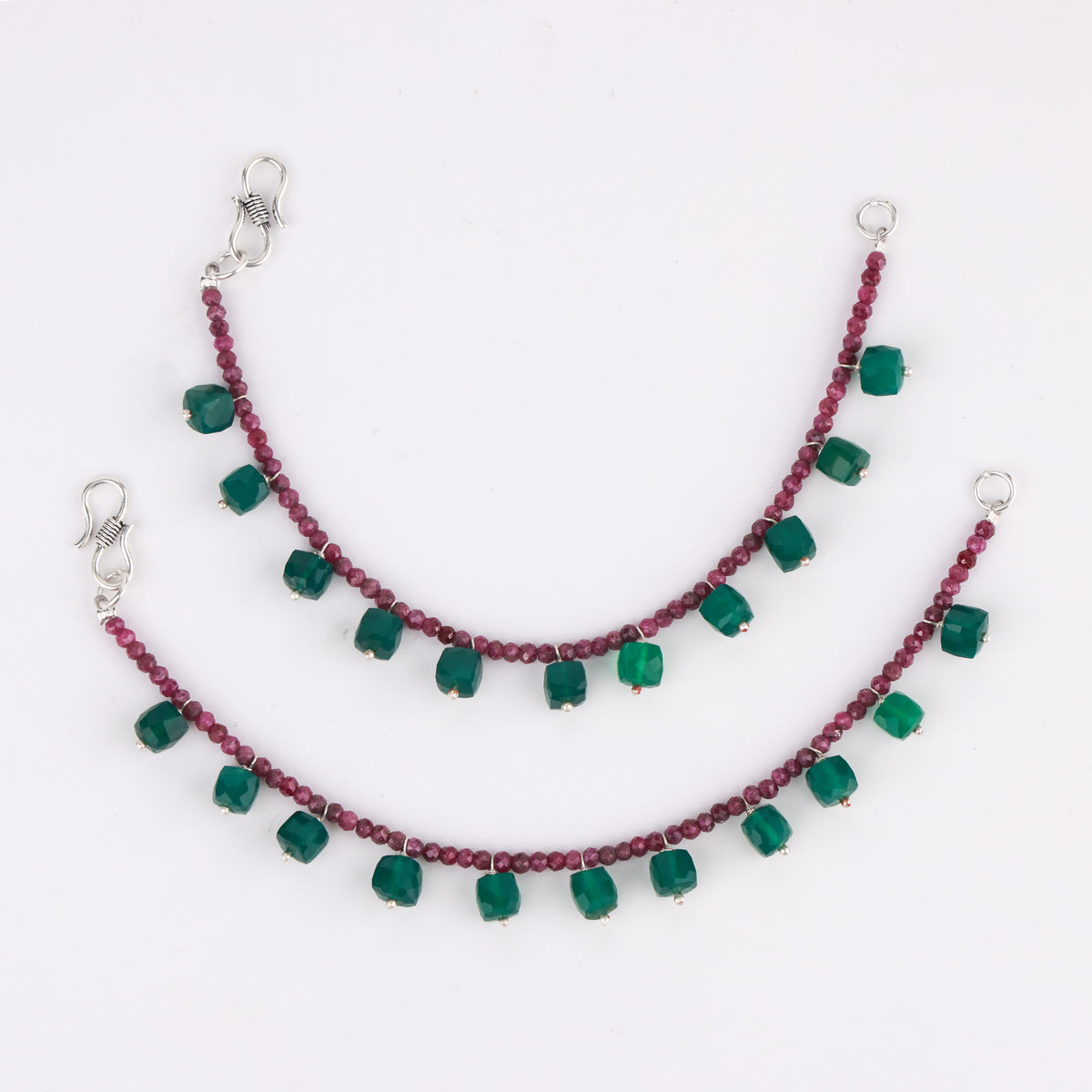 Rubies and Green Onyx Silver Vel (Project Handmade)