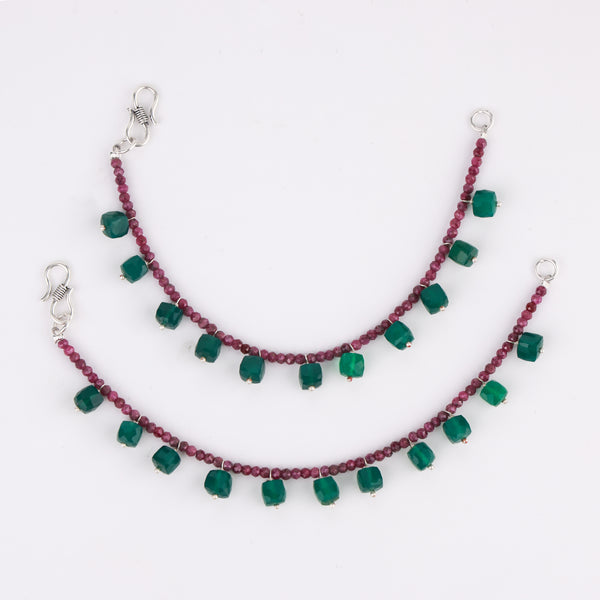 Rubies and Green Onyx Silver Vel (Project Handmade)