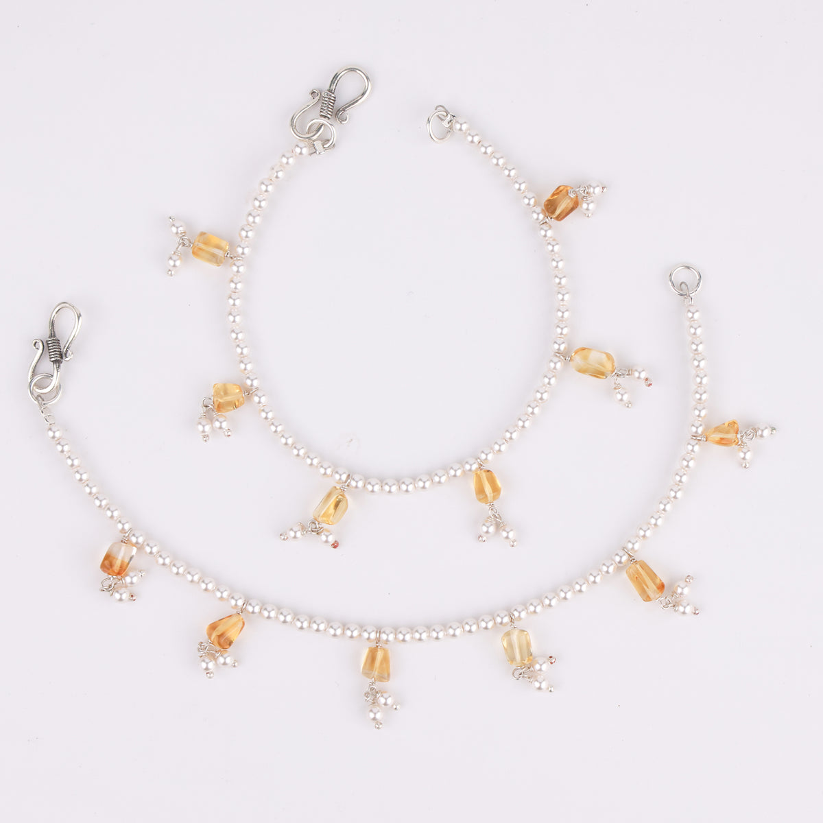 Pearls and Citrine Silver Vel (Project Handmade)