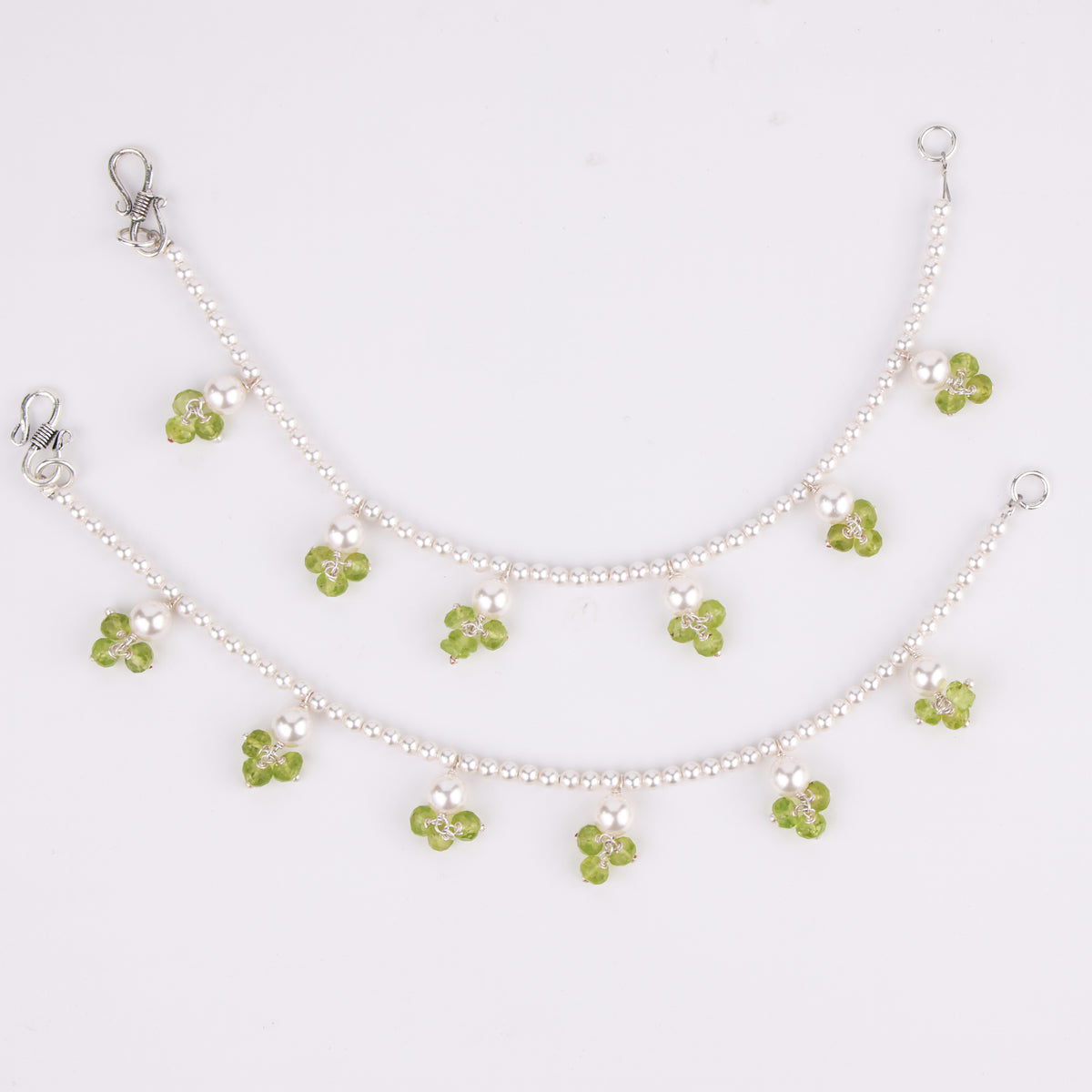 Pearls and Peridot Silver Vel (Project Handmade)