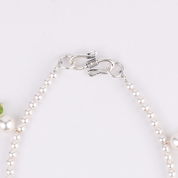 Pearls and Peridot Silver Vel (Project Handmade)
