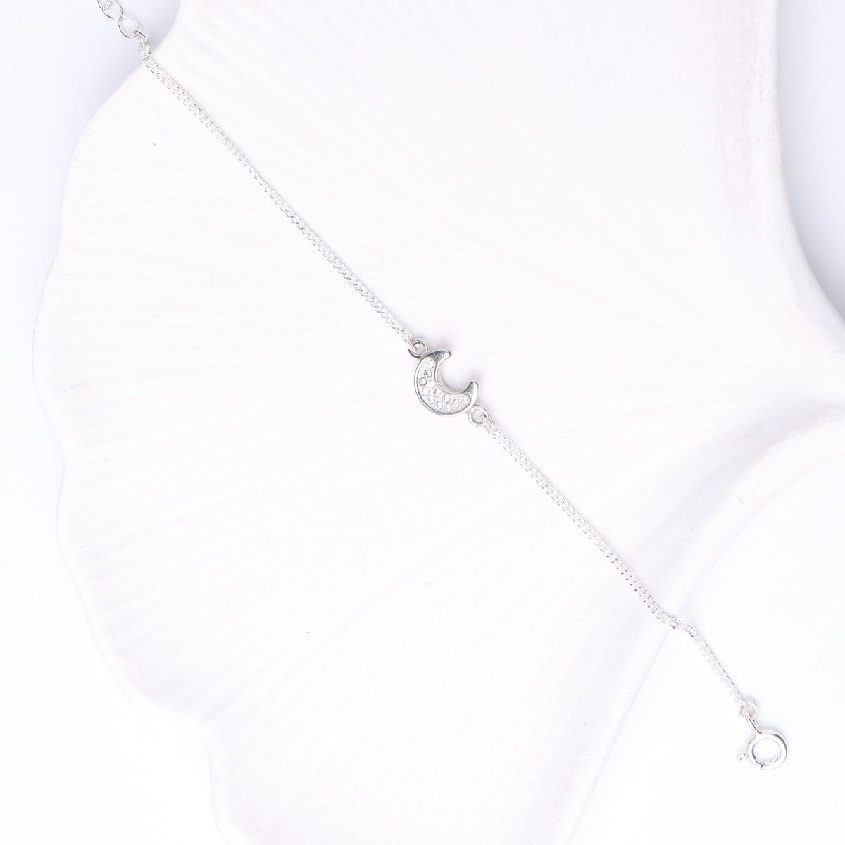 CZ Moon Chain Bracelet