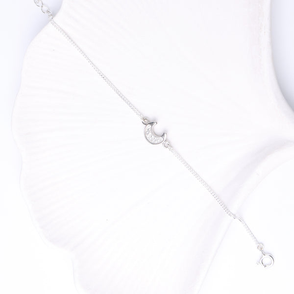 CZ Moon Chain Bracelet