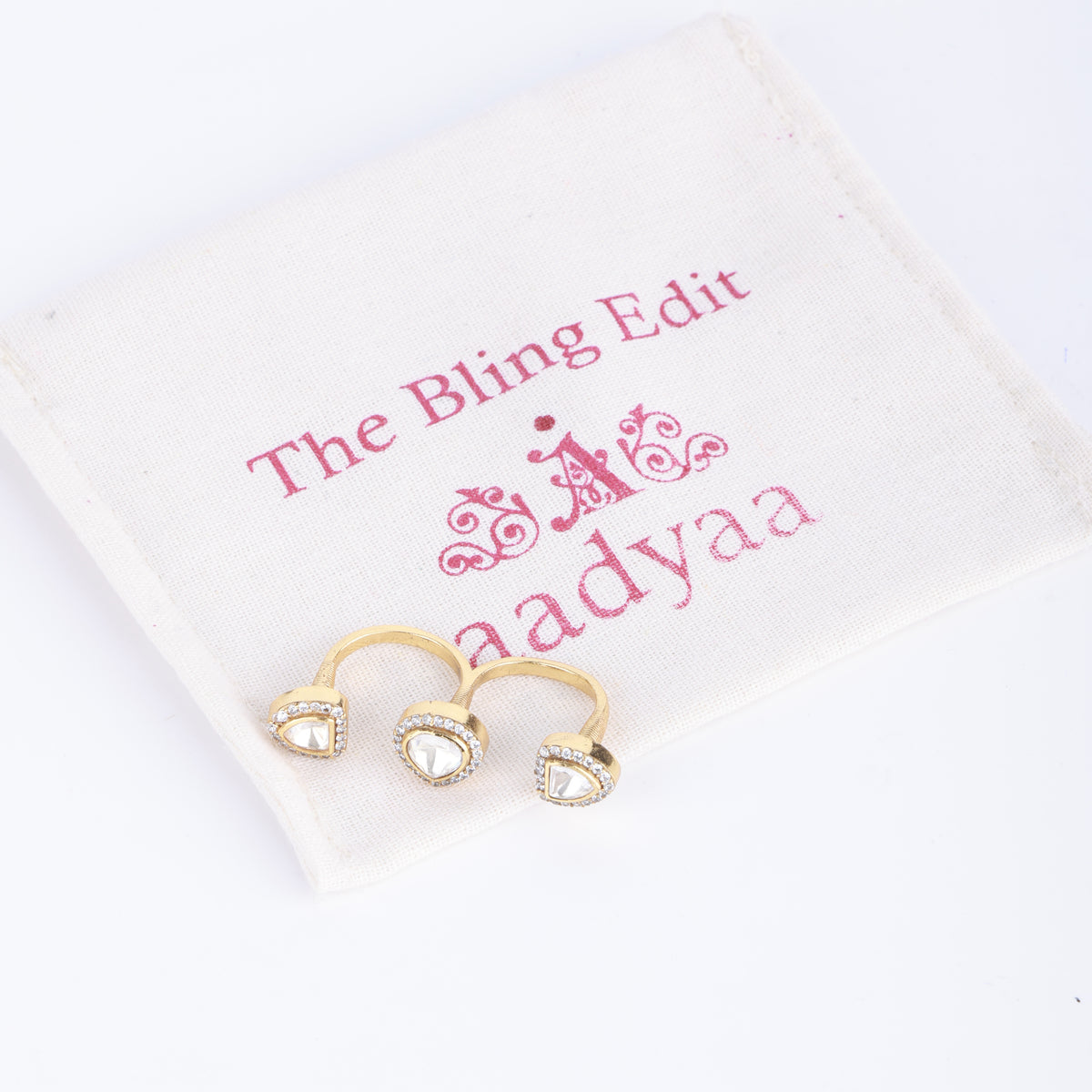22K Gold Plated Fashion Two Finger Ring