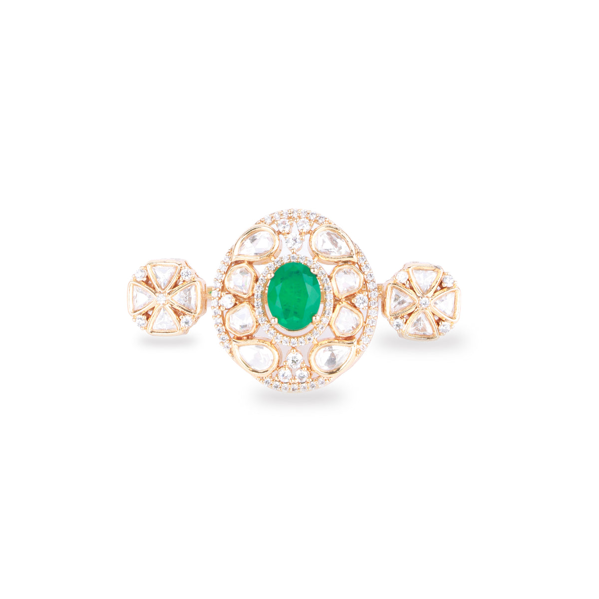 22K Gold Plated Fashion Two Finger Ring