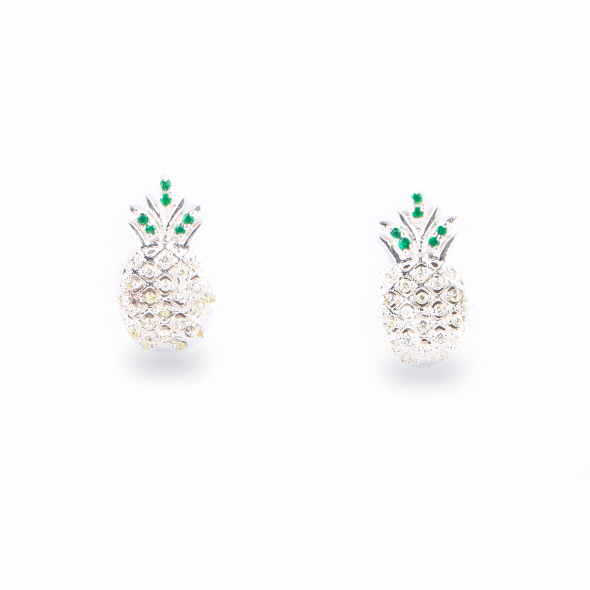 Pineapple CZ Fruit Earrings