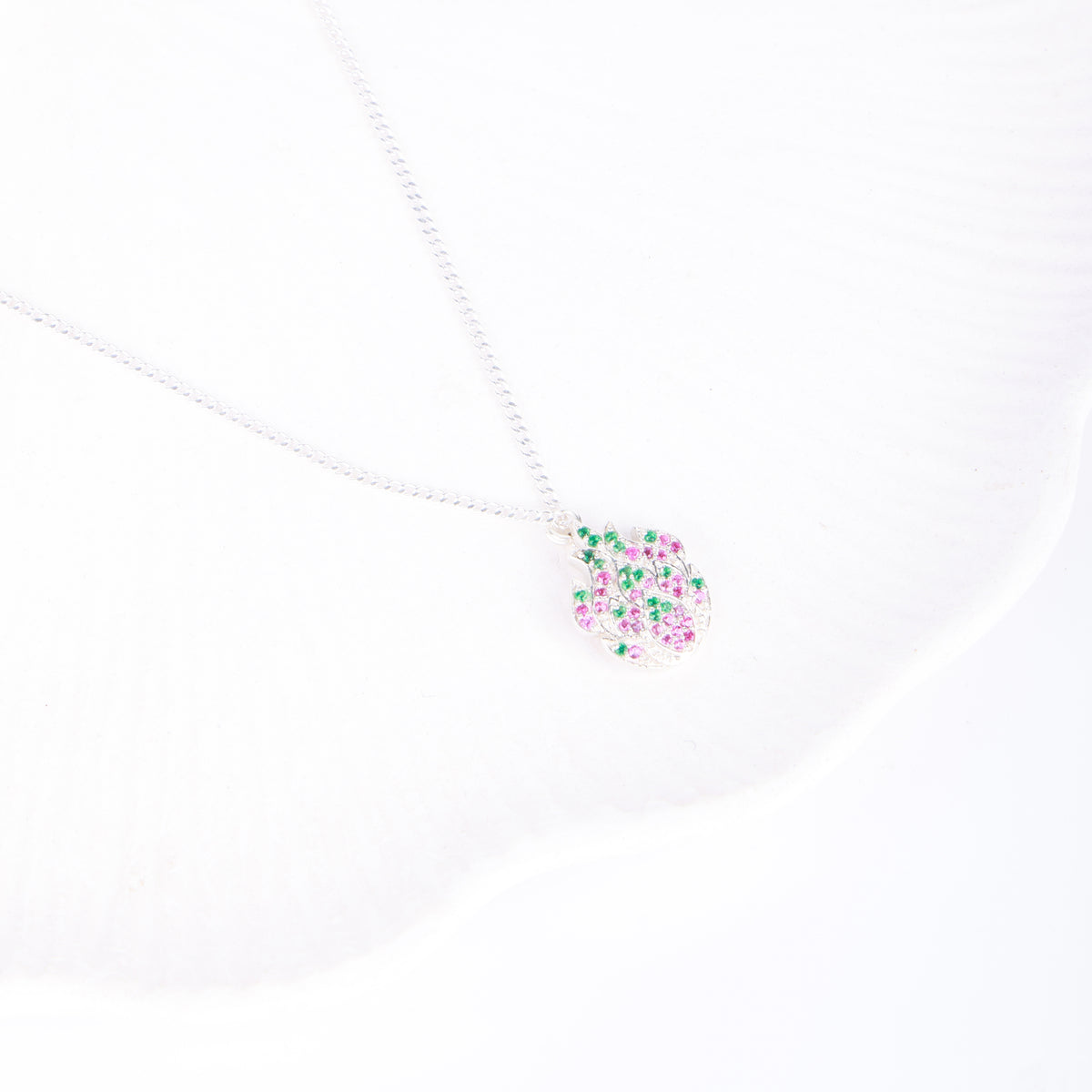 Dragonfruit CZ Fruit-Charm Necklace