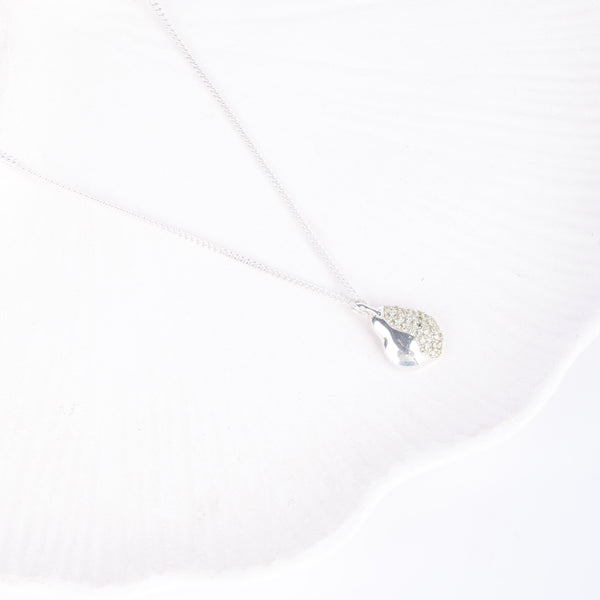 Pear CZ Fruit-Charm Necklace