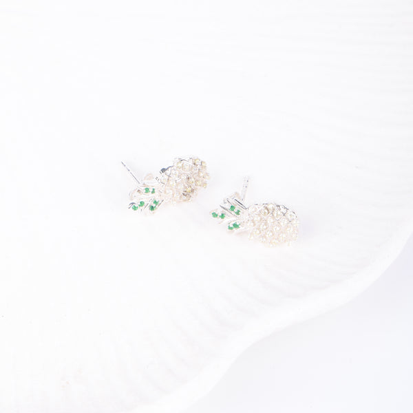 Pineapple CZ Fruit Earrings
