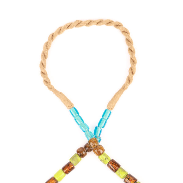 Glass Bead Layered Bunch Necklace