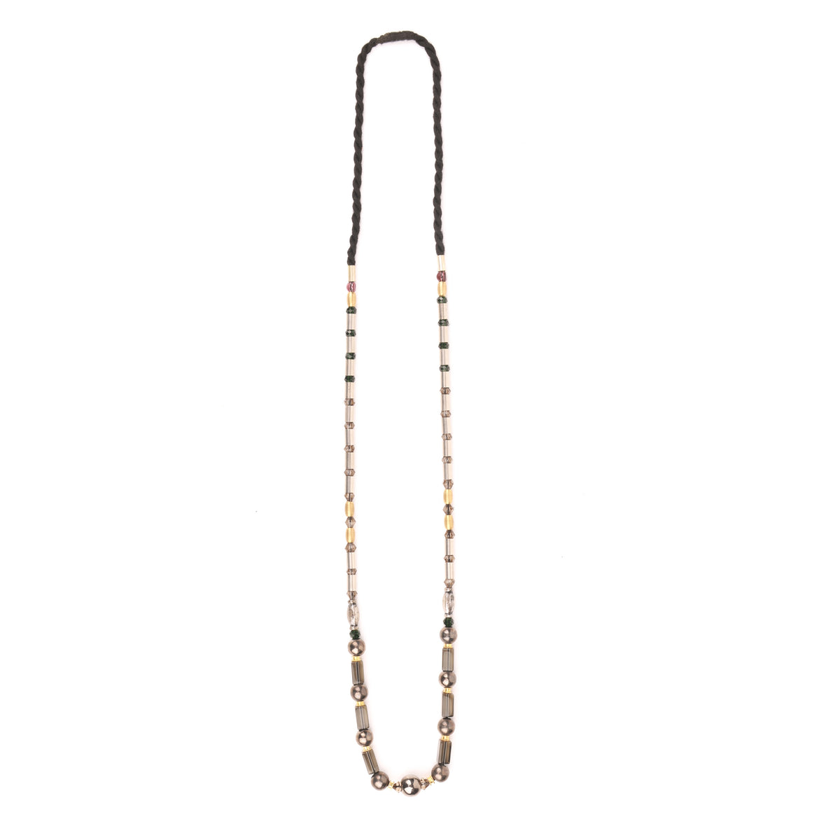Glass Bead & Pipe Necklace