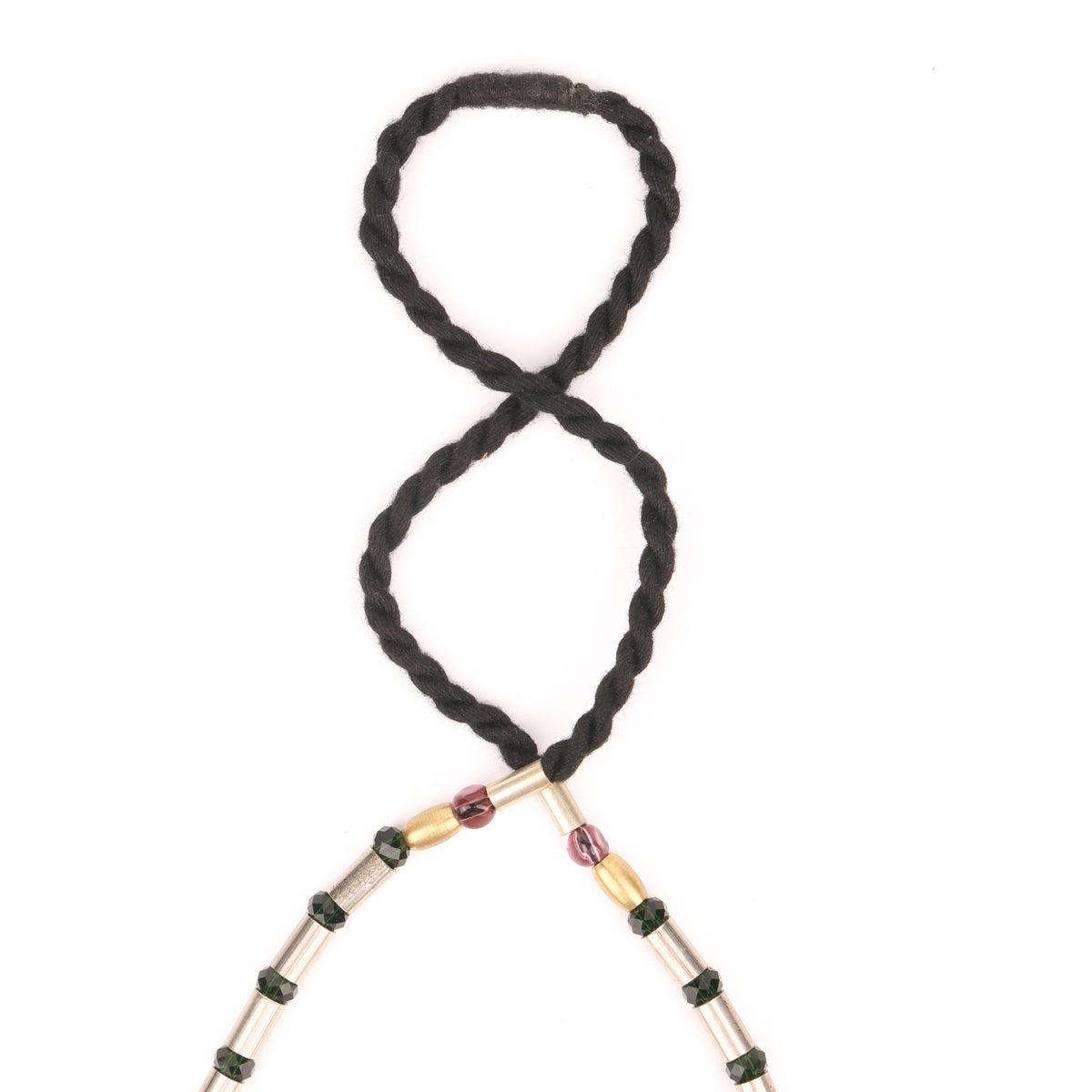 Glass Bead & Pipe Necklace