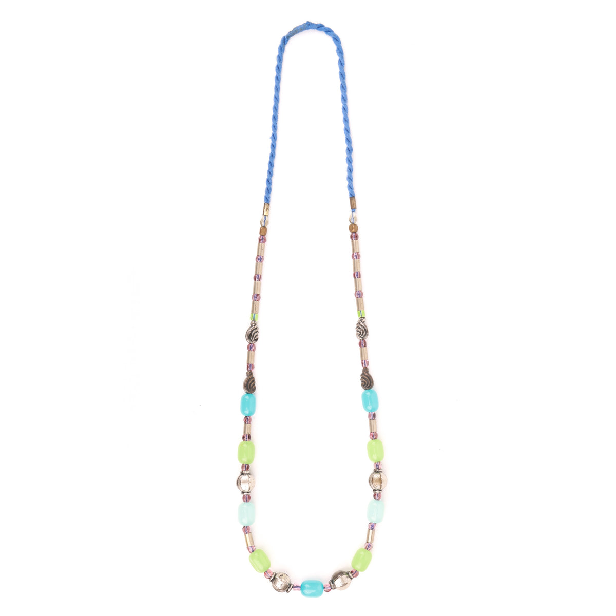 Glass Bead & Pipe Necklace