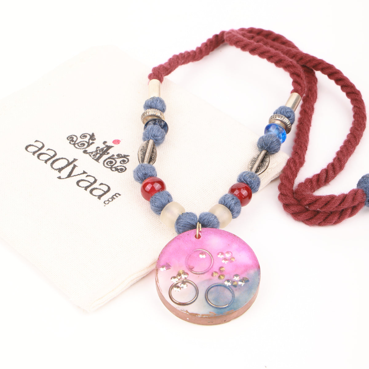 Glass Bead & Pipe Necklace