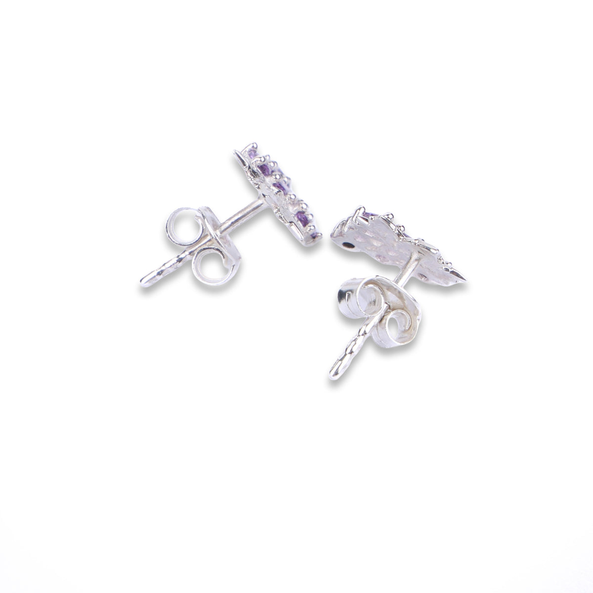 Silver CZ Grape Earrings