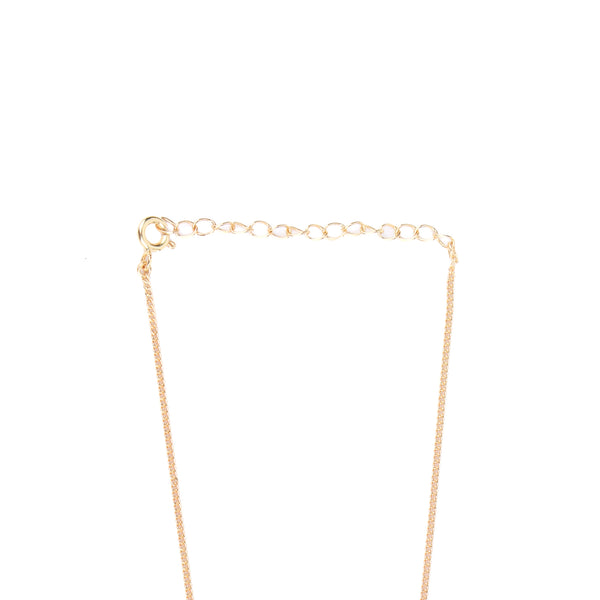 CZ Flower Necklace with Chain | 22K Gold-Plated