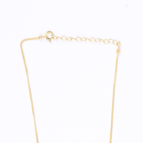 CZ Petal Necklace with Chain | 22K Gold-Plated
