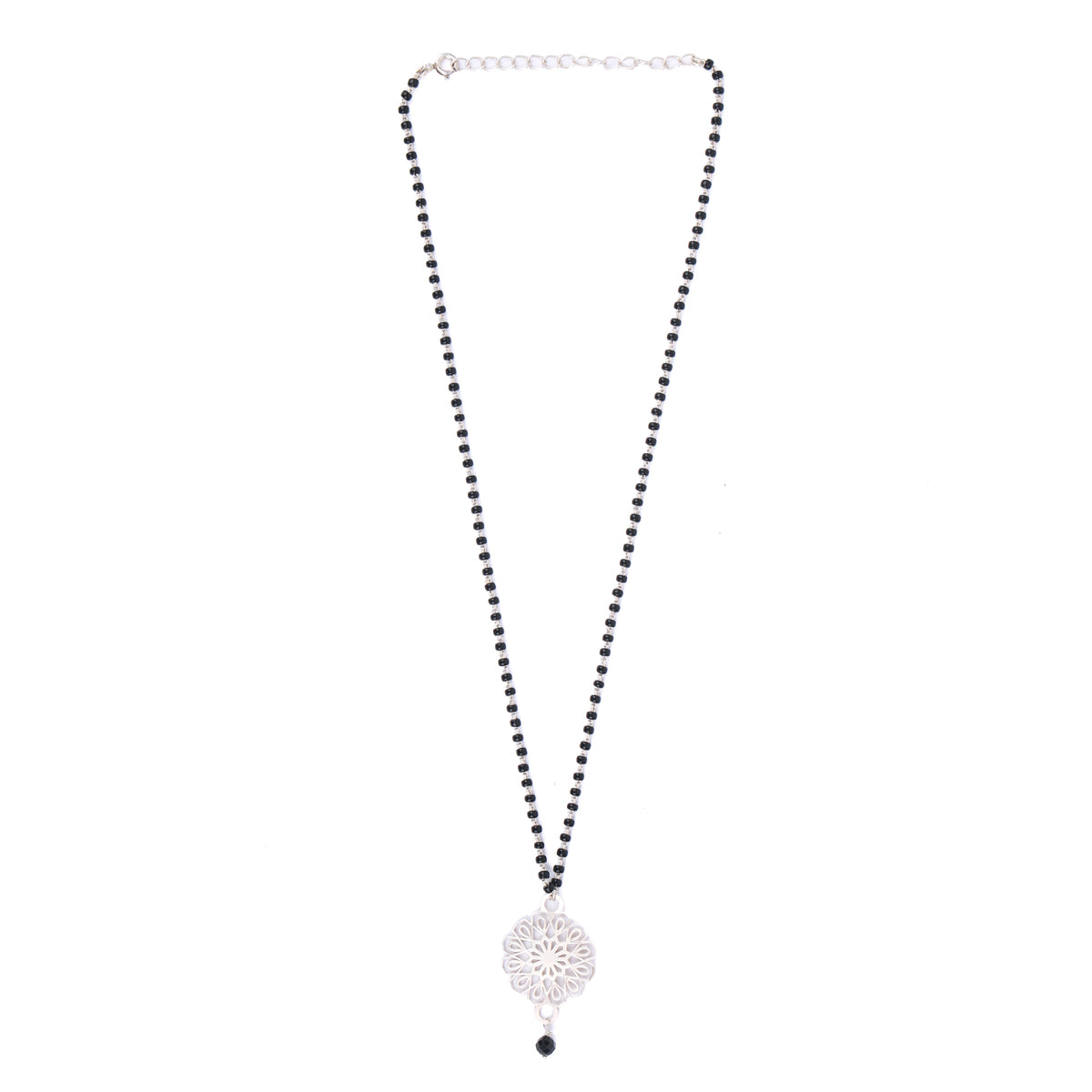 Silver Flower Filigree Mangalsutra