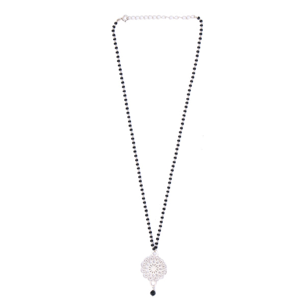 Silver Flower Filigree Mangalsutra