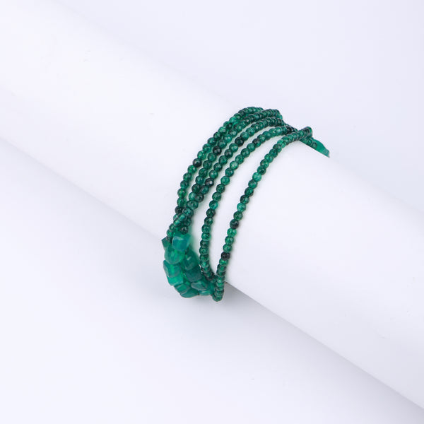 Green Onyx Silver Bracelet