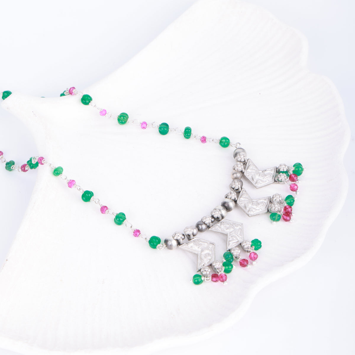 Vajrateek Motif Necklace | 92.5 Silver