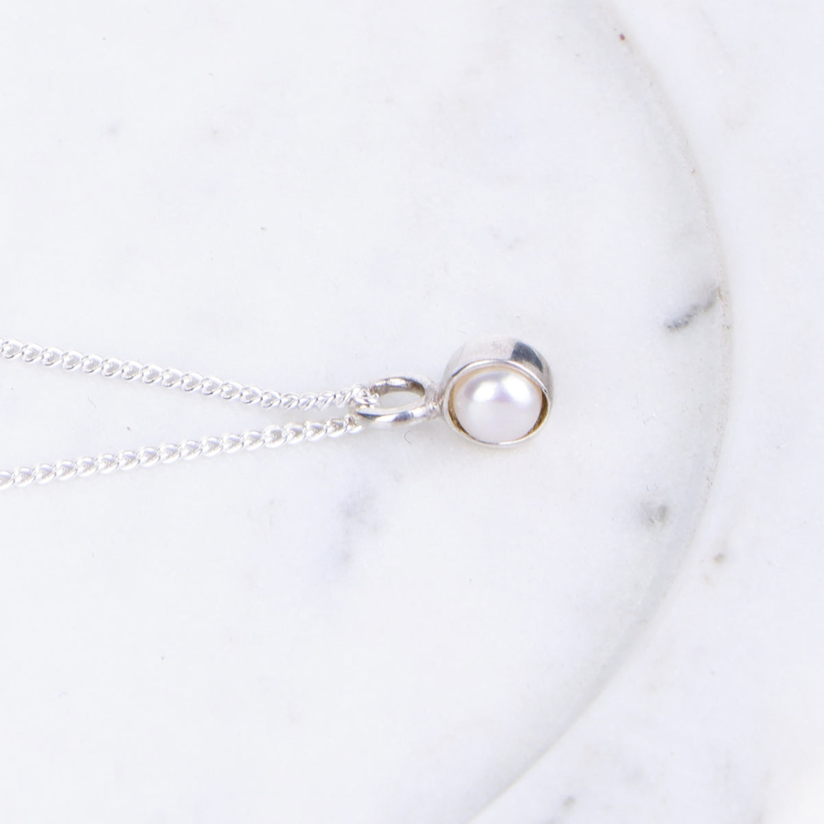 Single Pearl Necklace | 92.5 Silver