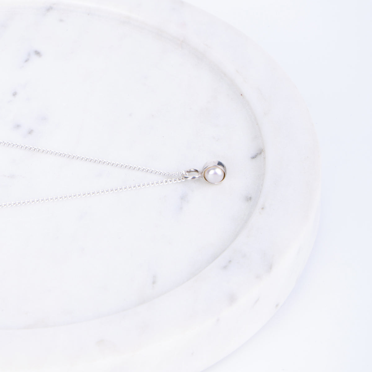 Single Pearl Necklace | 92.5 Silver
