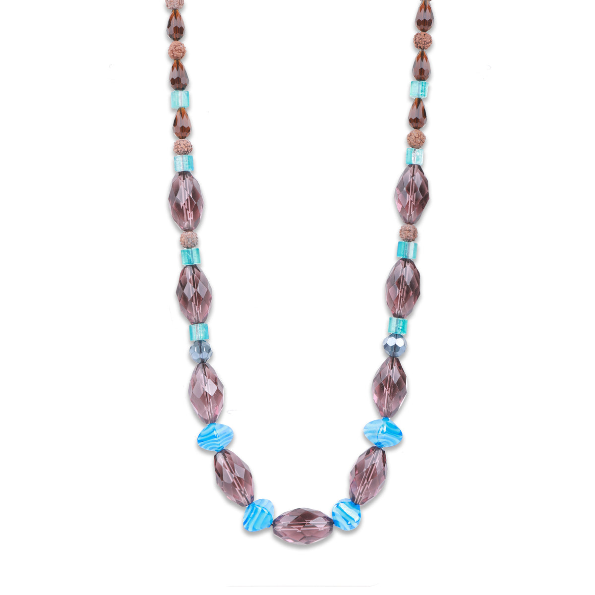 Rudraksha & Glass Bead Necklace