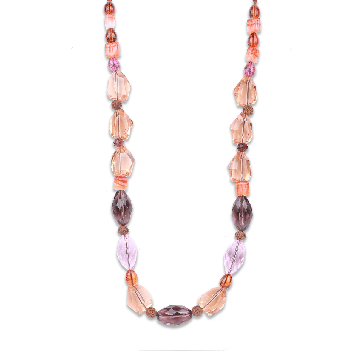 Glass & Rudraksha Bead Necklace