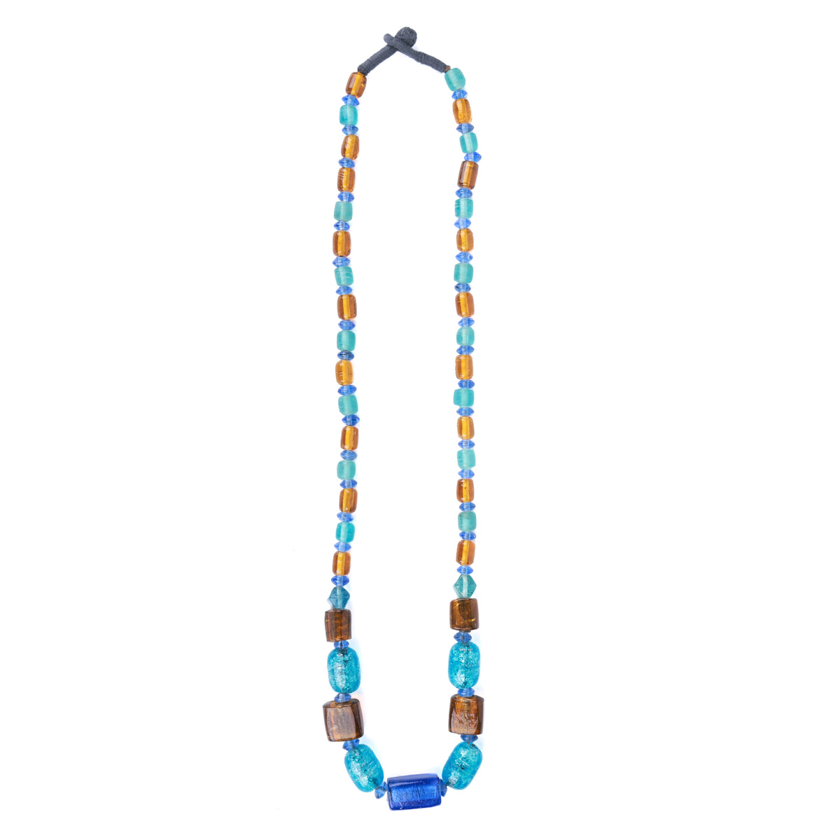 Silver Foil Glass Bead Necklace