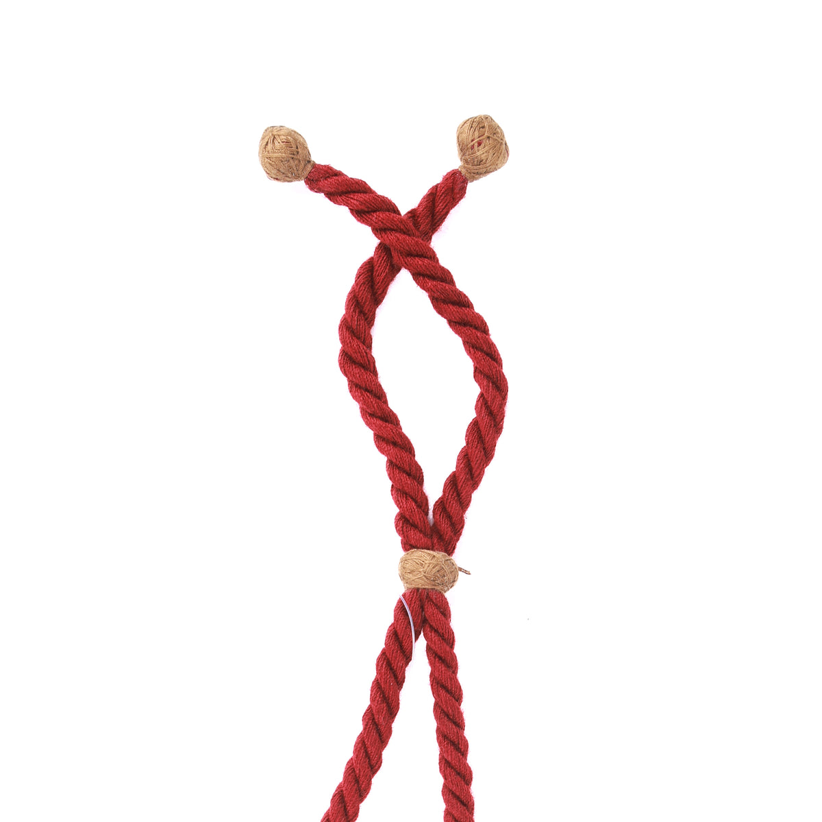 Maroon Dori Necklace with German Silver & Wooden Beads