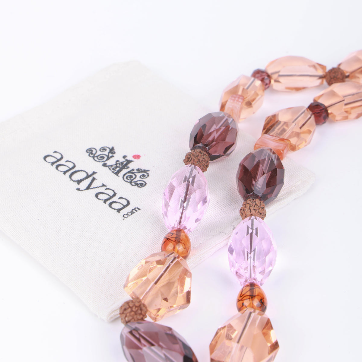 Glass & Rudraksha Bead Necklace