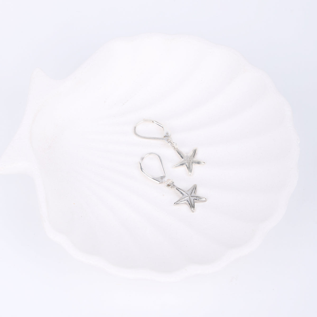 Silver Starfish Earrings
