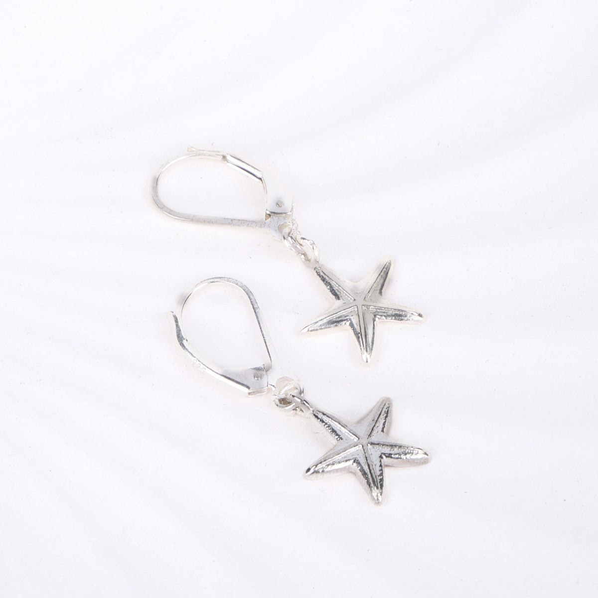 Silver Starfish Earrings