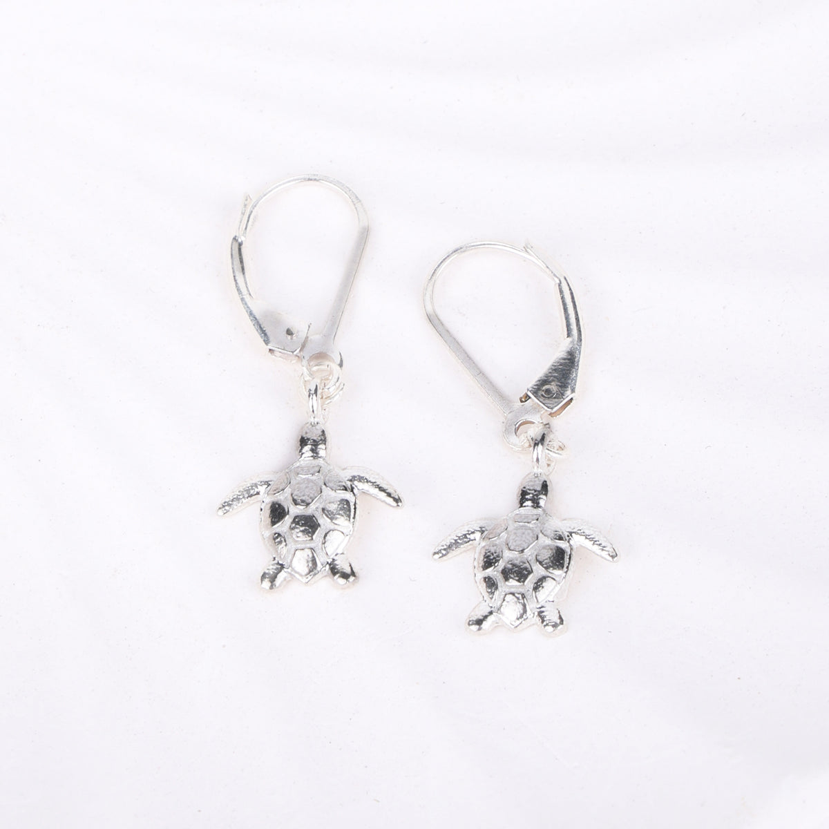 Silver Turtle Earrings