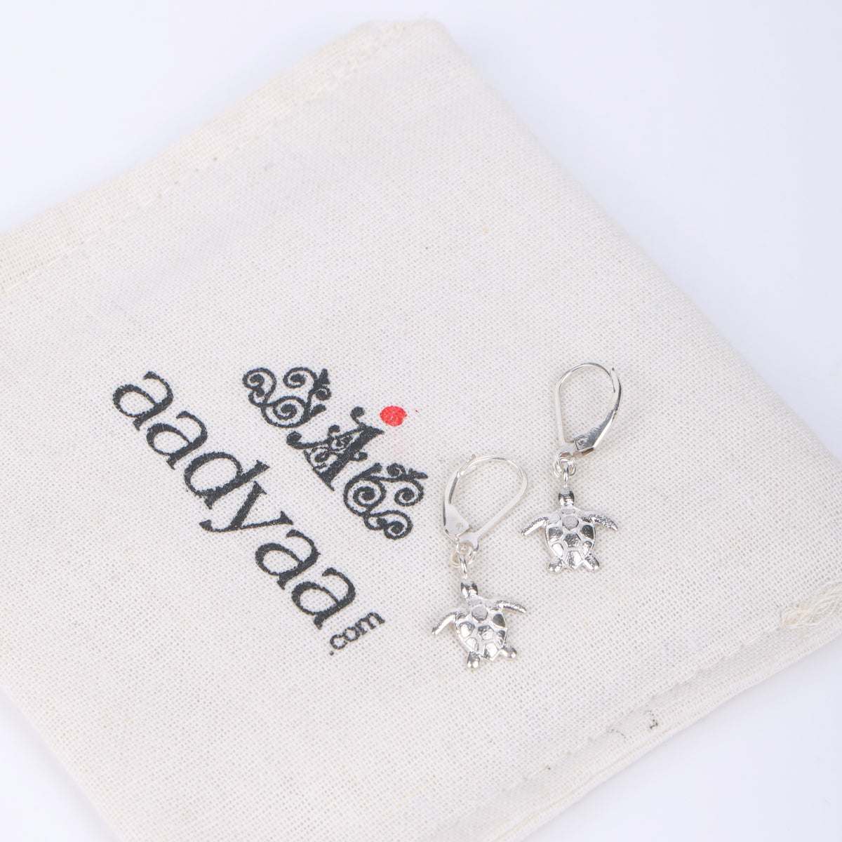 Silver Turtle Earrings