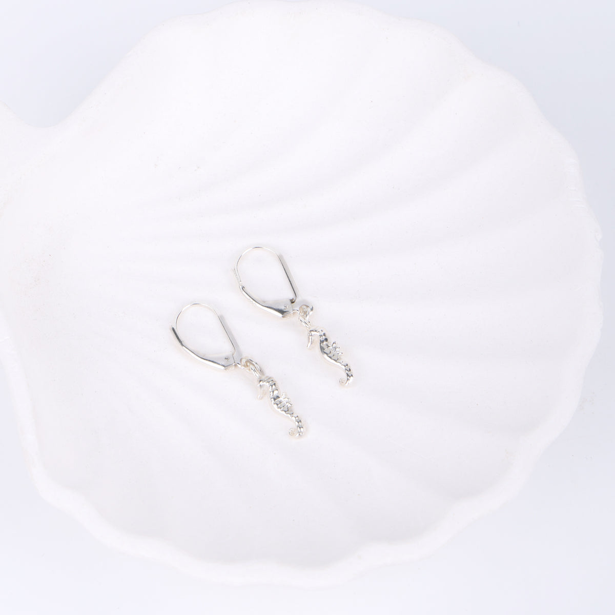 Silver Seahorse Earrings